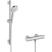 Hansgrohe Croma Select S - Doucheset met Ecostat thermostaat, 2jets, chroom 27833400