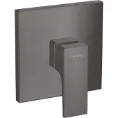 Hansgrohe metropol eengreeps douchemengkraan afbouwdeel met rechte greep, brushed black chrome