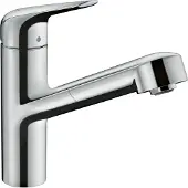 Hansgrohe focus m42 eengreeps keukenmengkraan 150 met uittrekbare uitoop, chroom