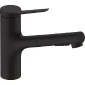 Hansgrohe Zesis M33 ééngreeps keukenmengkraan 150 uittrekbare vuistdouche 2jet sBox lite, mat zwart