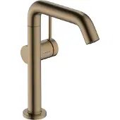 Hansgrohe Tecturis S - Wastafelkraan - Ééngreeps bediening - CoolStart energiebesparend - Met afvoerplug - 210mm maat - Draaibare uitloop - Brushed Bronze