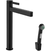 Hansgrohe finoris eengreeps wastafelmengkraan 260 met bidethanddouche en doucheslang 160 cm, mat zwart