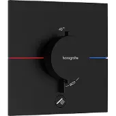 Hansgrohe ShowerSelect Comfort E thermostaat inbouw voor 1 functie en extra uitgang, mat zwart