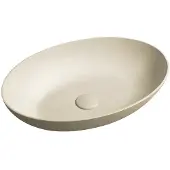 Sapho Formigo opzetwastafel beton, 60x40cm, geel