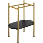 Sapho Wastafel Frame met Onderplank Puno 40x82x36 cm Goud Mat