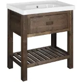 Sapho Wastafelkast brand 76x83x43 cm gebeitst sparrenhout