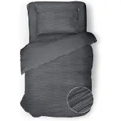 Eleganzzz Dekbedovertrek Micropercal Serenity Flow - dark grey 140x200/220cm
