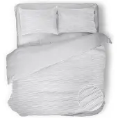 Eleganzzz Dekbedovertrek Micropercal Serenity Flow - pure white 200x200/220cm