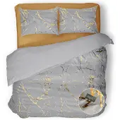 Eleganzzz Dekbedovertrek Micropercal Strike of Gold - soft white 240x200/220cm