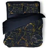 Eleganzzz Dekbedovertrek Micropercal Strike of Gold - stone grey 240x200/220cm