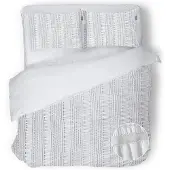 Eleganzzz Dekbedovertrek Micropercal Pure Stitches - crystal white 240x200/220cm