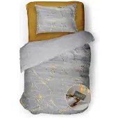 Eleganzzz Dekbedovertrek Micropercal Strike of Gold - soft white 140x200/220cm