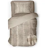 Eleganzzz Dekbedovertrek Micropercal Pure Stitches - soft sand 140x200/220cm