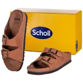 Scholl AIR BAG BACK STRAP Nub Unisex Sandalen - Cuoio - Maat 42
