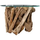Invicta Salontafel NATURE LOUNGE 50cm onderstel teakhout zonder glasplaat - 39832