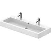 Duravit Vero wastafel 120x47cm 2 kraangaten met overloop wit