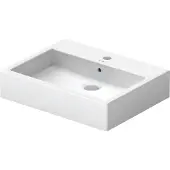 Duravit Vero opbouwwastafel 60x47cm onderzijde geslepen met geglazuurde achterkant 1 kraangat en overloop wit