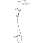 Duravit Douches - Doucheset met thermostaat, diameter 25 cm, 3 stralen, chroom TH4282008010