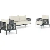 Coco Ibiza stoel-bank loungeset 3-delig