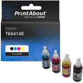 PrintAbout Huismerk Epson T664140 Inktcartridge Zwart