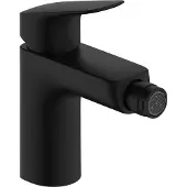 Hansgrohe Logis ééngreeps bidetmengkraan 100 met PopUp trekwaste, mat zwart