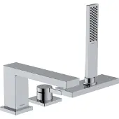 Hansgrohe Tecturis E 3-gats ééngreeps badrandmengkraan met sBox, chroom