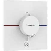 Hansgrohe ShowerSelect Comfort E thermostaat inbouw voor 1 functie en extra uitgang, mat wit