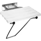 Sapho Opklapbare Douchezitting met Steunpoot Handicap 44x45 cm Wit