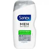 Sanex 6x Douchegel Men Active Fresh 400 ml