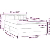 vidaXL Boxspring met matras fluweel roze 120x220 cm