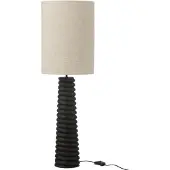 J-Line lamp Schroefdraad Ailanthus - hout - zwart/grijs