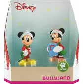 Sonstige Verlage 15074 – Speelset en verzamelfiguren Disney Mickey en Minnie in kerstkostuum – liefdevol met de hand beschilderd – ideaal als taartdecoratie of cadeau voor kinderen vanaf 3 jaar
