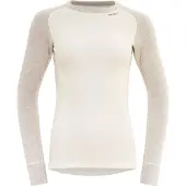 Devold of Norway - Dames thermokleding - Duo Active Merino 205 Shirt Raw W White voor Dames van Wol - Maat M - Beige
