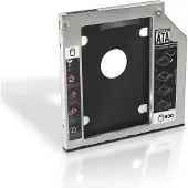 Aisens A129-0151, Behuizing voor HDD/SSD voor laptop, Zwart, Zilver, Eénkleurig, Geschikt voor HDD & SSD, 2.5", 7,9.5 mm
