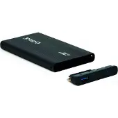 TooQ Externe Doos TooQ TQE-2524B 2.5" HD SATA III USB 3.0 2 TB SSD Zwart