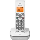 Brondi Bravo Star, DECT-telefoon, draadloos handset, handsfree functie, 50 contacten, nummerherkenning, grijs, wit