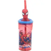 Marvel Beker met Rietje Spider-Man Moving Target 360 ml 3D