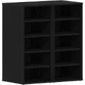 vidaXL Schoenenkast 2 st 32 x 35 x 70 cm Bewerkt hout Zwart eiken