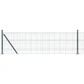 vidaXL Euro-hek met betonnen voetstuk 25 x 0,6 m PVC-Coated Staal Mesh