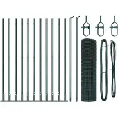 vidaXL gelast draadhek met betonnen voetstuk 25 x 0,6 m Groen Mesh