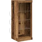 vidaXL LED Dressoir Oudhout 41 x 37 x 100 cm Bewerkt hout
