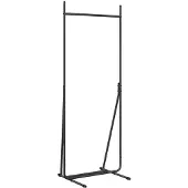 vidaXL Kledingrek Zwart 62 x 48 x 158 cm Staal