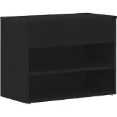 vidaXL Schoenenbank 60 x 30 x 45 cm Bewerkt hout Zwart Eiken