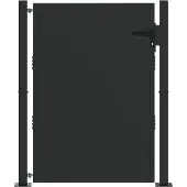 vidaXL Tuinpoort met slot Zwart 110 x 130 cm Gepoedercoat staal