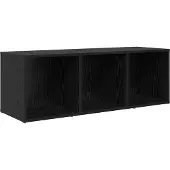 vidaXL Tv-meubelset 72 x 35 x 37 cm Zwart Bewerkt hout