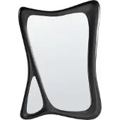Beliani LANESTER - Wandspiegel - Zwart - PU glas/MDF
