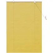 vidaXL Rolgordijn Geel 100 x 160 cm Bamboe