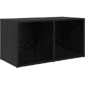 vidaXL Tv-meubelset 72 x 35 x 37 cm Zwart Bewerkt hout