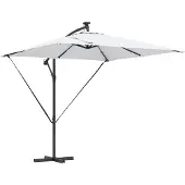 vidaXL Parasol Zand 249 x 249 x 250 cm Polyester en Aluminium