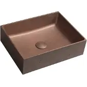 Sapho Formigo opzet wastafel beton, 47,5x36,5cm, koper
